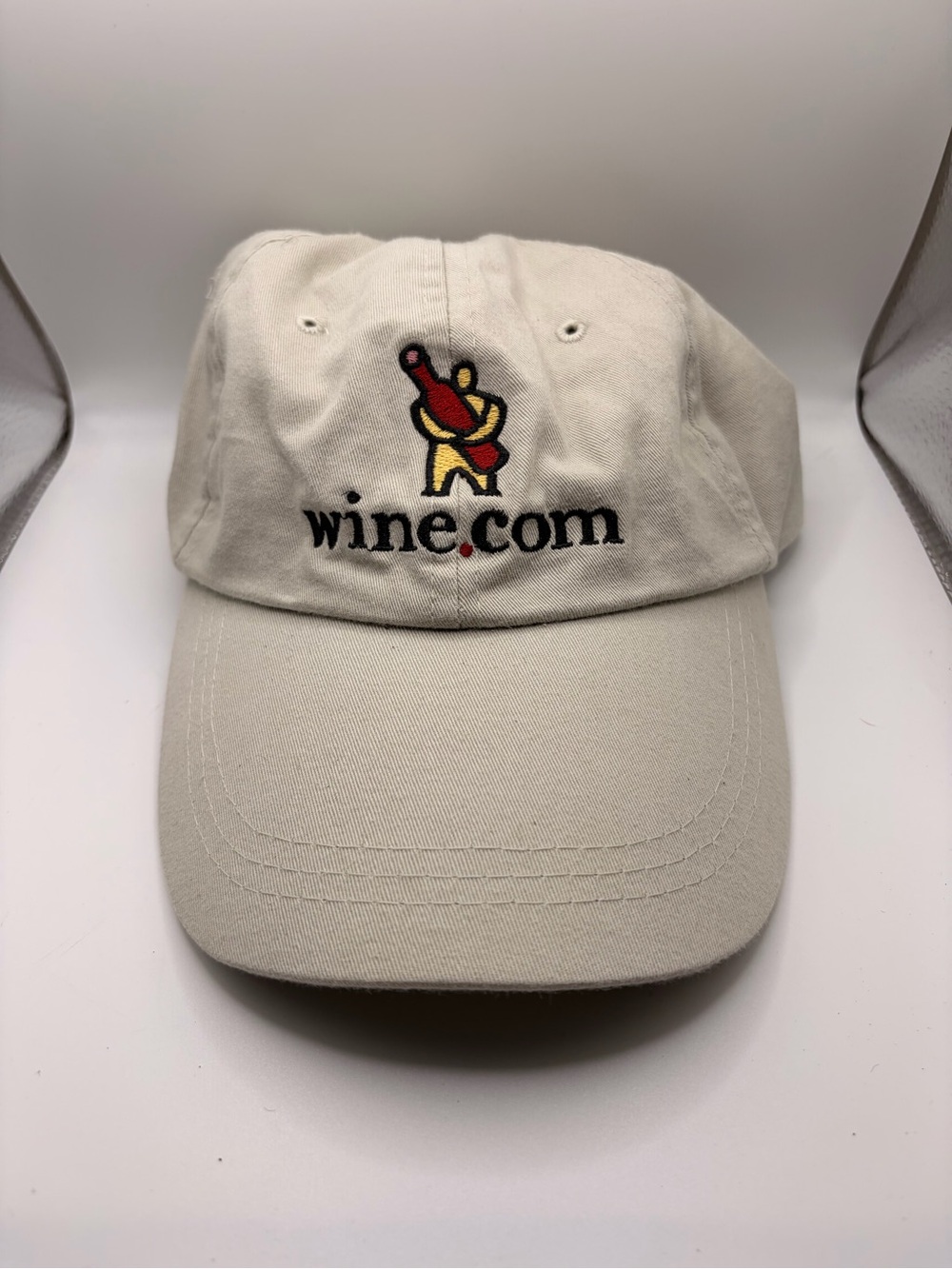 Wine.com Embroidered Logo Baseball Cap - Cream